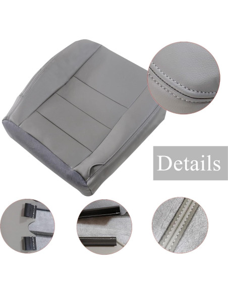 Cubierta de Asiento de Cuero GXARTS Gris Flint para Ford