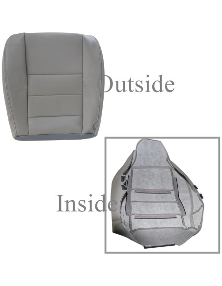 Cubierta de Asiento de Cuero GXARTS Gris Flint para Ford