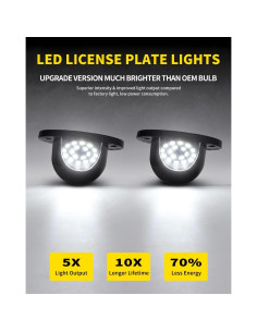 Luces LED Asgohme para Placas de Licencia Dodge RAM 1500 2