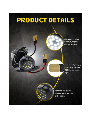 Luces LED Asgohme para Placas de Licencia Dodge RAM 1500