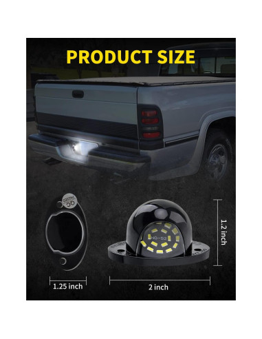 Luces LED Asgohme para Placas de Licencia Dodge RAM 1500