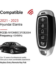 Control Remoto Llave Hyundai Elantra 2021-2023 5 Botones 2