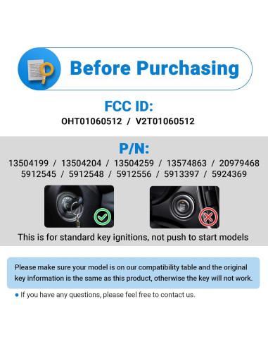 Llave remota Chevrolet 5 botones OHT01060512 2010-2019