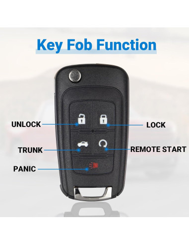 Llave remota Chevrolet 5 botones OHT01060512 2010-2019