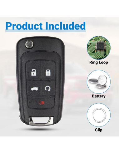 Llave remota Chevrolet 5 botones OHT01060512 2010-2019