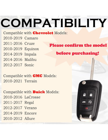 Control Remoto Entrada Sin Llave SUPALAND para Chevy 2010-2021