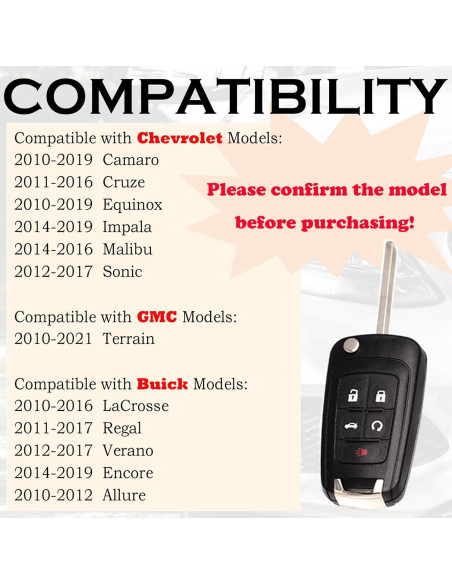 Control Remoto Entrada Sin Llave SUPALAND para Chevy 2010-2021