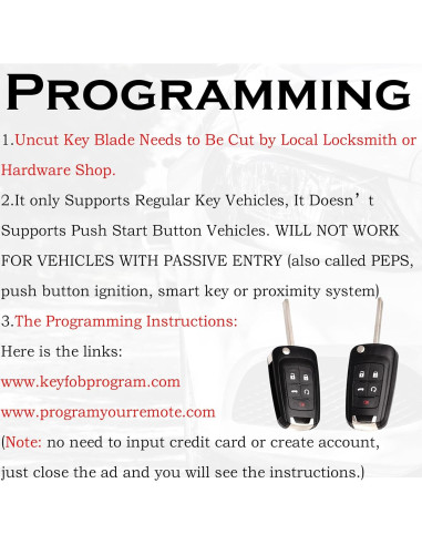 Control Remoto Entrada Sin Llave SUPALAND para Chevy 2010-2021