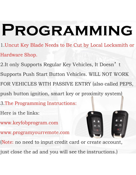 Control Remoto Entrada Sin Llave SUPALAND para Chevy 2010-2021