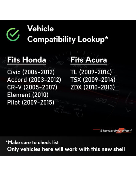 Funda Rugged Tuff-Shield StandardAutoPart para Llave Honda 4 Botones