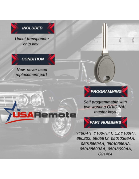 Llave control remoto Chrysler Dodge Plymouth 1999-2005