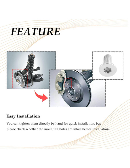 Tornillos de Rotor de Freno SSNNUU M8x1.25x20mm 4PCS