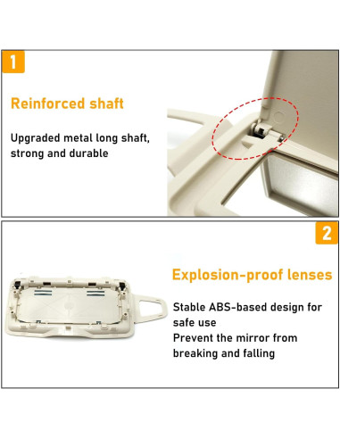 Tapa Espejo Parasol Abodvu Beige Claro para Mercedes Benz