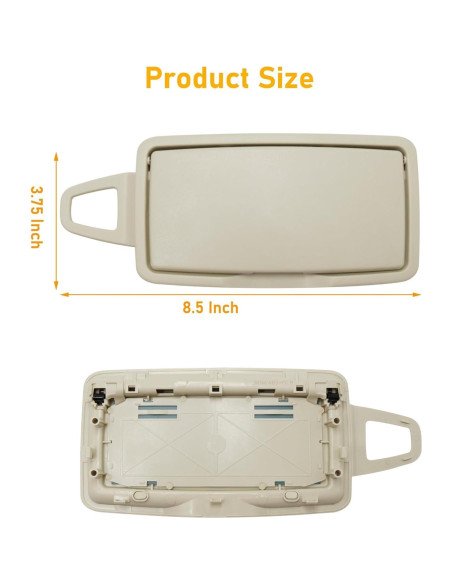 Tapa Espejo Parasol Abodvu Beige Claro para Mercedes Benz