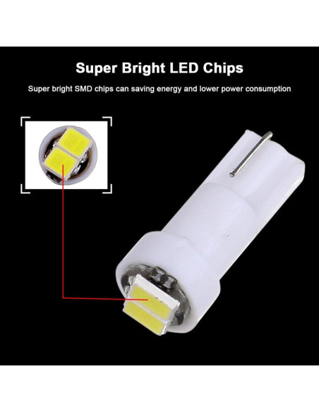 Bombillas LED T5 10 Piezas CCIYU Blancas para Honda CR-V