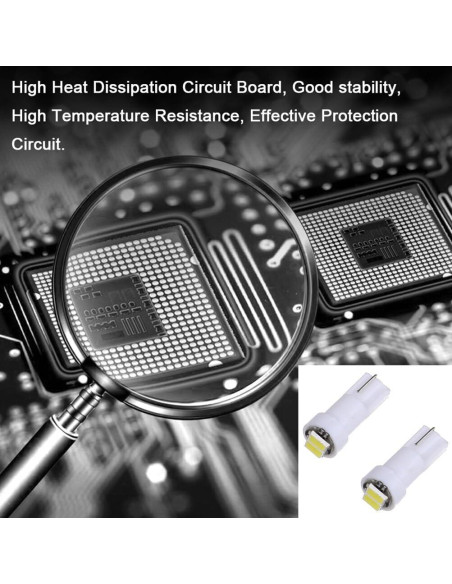 Bombillas LED T5 10 Piezas CCIYU Blancas para Honda CR-V