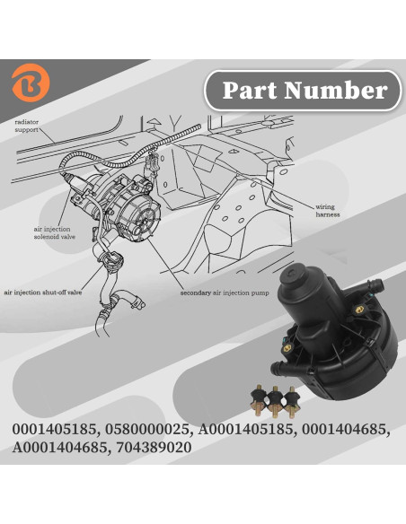 Bomba de aire Bicos 0001405185 para Mercedes Benz