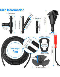 Kit 52 en 1 Boquillas Lavado Parabrisas Comkrivy 4 Boquillas 2