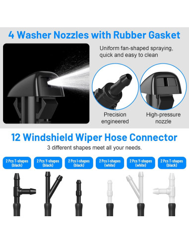 Kit 52 en 1 Boquillas Lavado Parabrisas Comkrivy 4 Boquillas