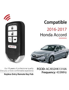 Control Remoto Llave Honda Accord 2016-2017 5 Botones 2