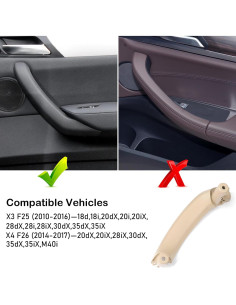 Tirador de Puerta Jaronx para BMW X3/X4 Derecho Beige 2