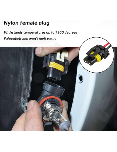 Adaptador de Conexión de Cableado Suvnie 2 PCS para Faros