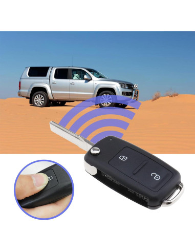 Carcasa de llave VW Amarok 2012-2020 2 botones negra