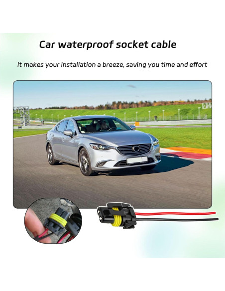 Adaptador de Conexión de Cableado Suvnie 2 PCS para Faros