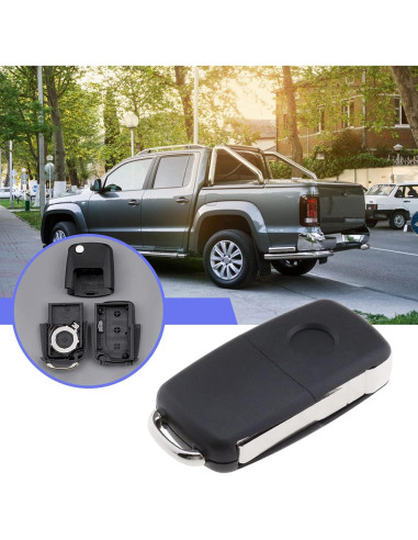 Carcasa de llave VW Amarok 2012-2020 2 botones negra