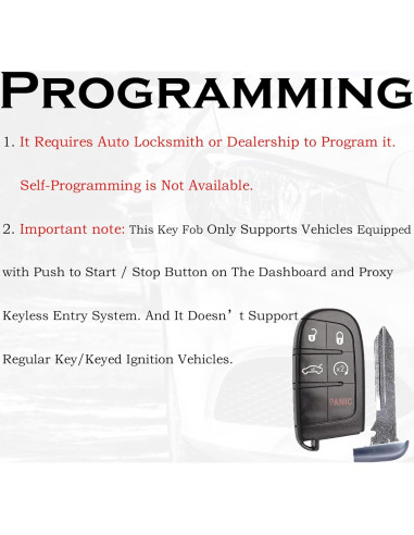 Llavero remoto Chrysler 200 300 Dodge 2015-2021 SUPALAND