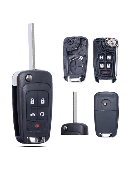 Funda de llavero SUPALAND para Chevy 2010-2019 5 botones