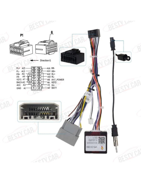 Arnés de Cableado de Alimentación 16 Pines Jeep/Dodge - Bestycar