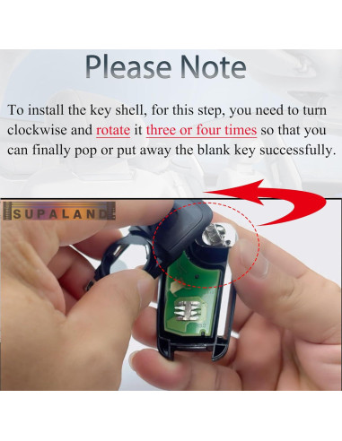 Funda de llavero SUPALAND para Chevy 2010-2019 5 botones