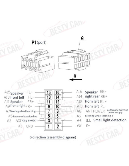 Arnés de Cableado de Alimentación 16 Pines Jeep/Dodge - Bestycar