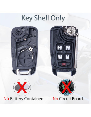 Funda de llavero SUPALAND para Chevy 2010-2019 5 botones