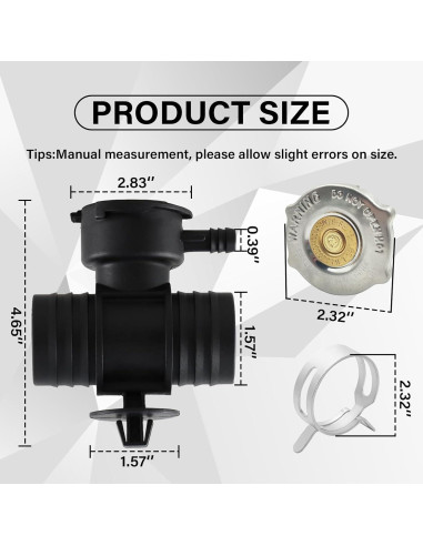 Cuello de Llenado de Refrigerante TESHITVLOG para Chrysler/Dodge/Jeep