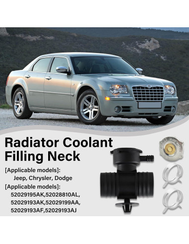Cuello de Llenado de Refrigerante TESHITVLOG para Chrysler/Dodge/Jeep