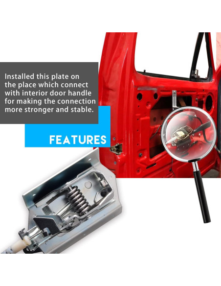 Cierre de puerta pasajero Unikpas F150 F250 1992-96 con kit