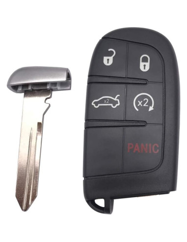 Funda de llave Dodge Jeep Chrysler modelo DO negra