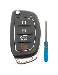 Funda de llavero Hyundai 4 botones negra sin chip