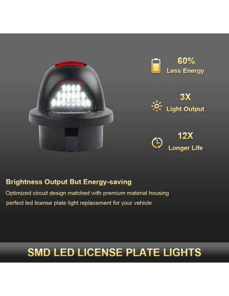 Luz de Placa de Licencia Gempro LED para Ford F150/F250 2PCS