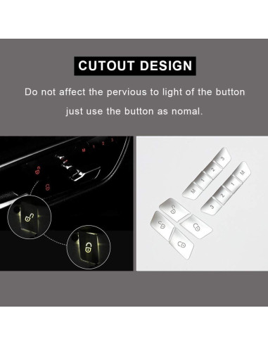 Cubierta Botón Bloqueo Mercedes Benz WODOFO GDR Cromado