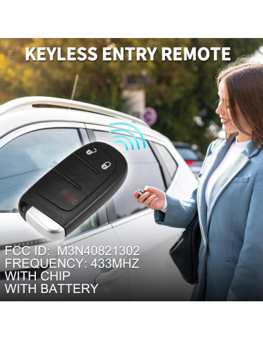 Control Remoto Sin Llave TUCKBOLD para Dodge 3 Botones