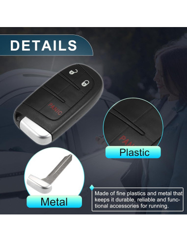 Control Remoto Sin Llave TUCKBOLD para Dodge 3 Botones