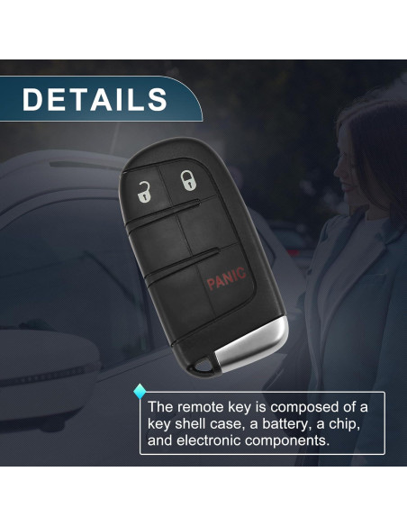 Control Remoto Sin Llave TUCKBOLD para Dodge 3 Botones