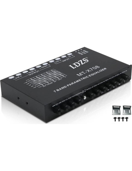 Ecualizador de coche Mulcort 7 bandas con salida auxiliar Ecualizador de coche Mulcort 7 bandas con salida auxiliar