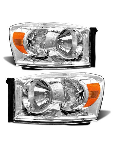 Faros para Dodge Ram 2006-2009 AD CARLIGHTS Lente clara