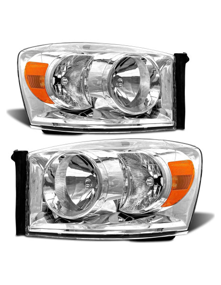 Faros para Dodge Ram 2006-2009 AD CARLIGHTS Lente clara