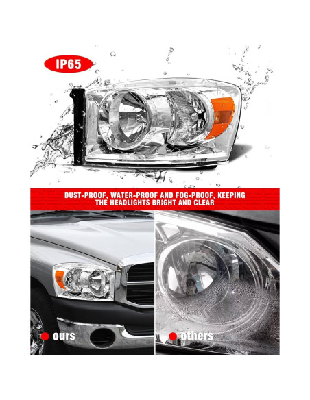 Faros para Dodge Ram 2006-2009 AD CARLIGHTS Lente clara