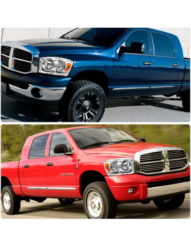 Faros para Dodge Ram 2006-2009 AD CARLIGHTS Lente clara